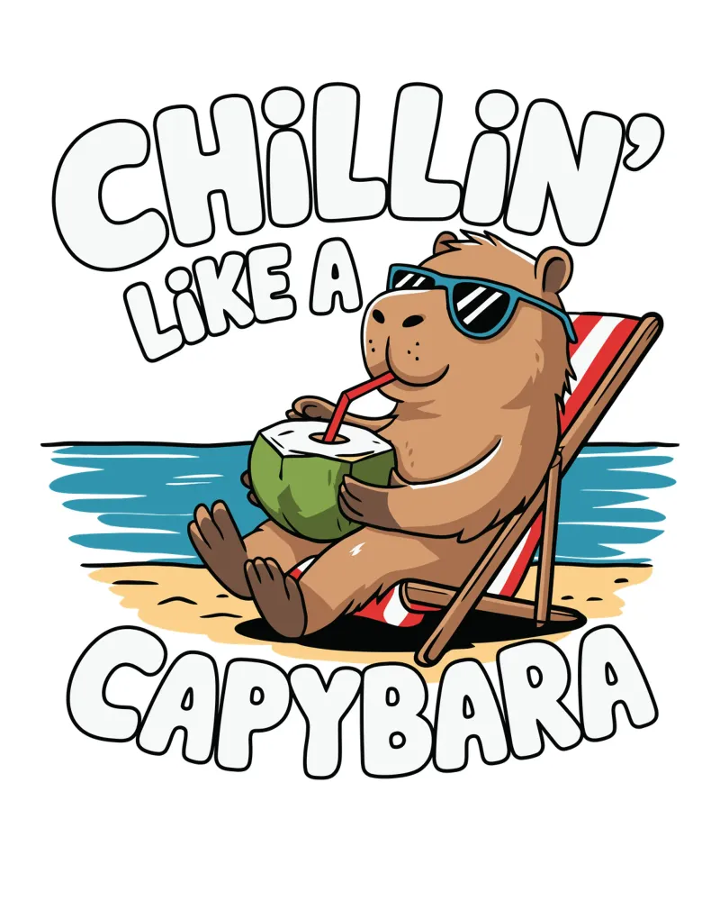 Chillin' like a capybara pellicola backlit da edsonramosart