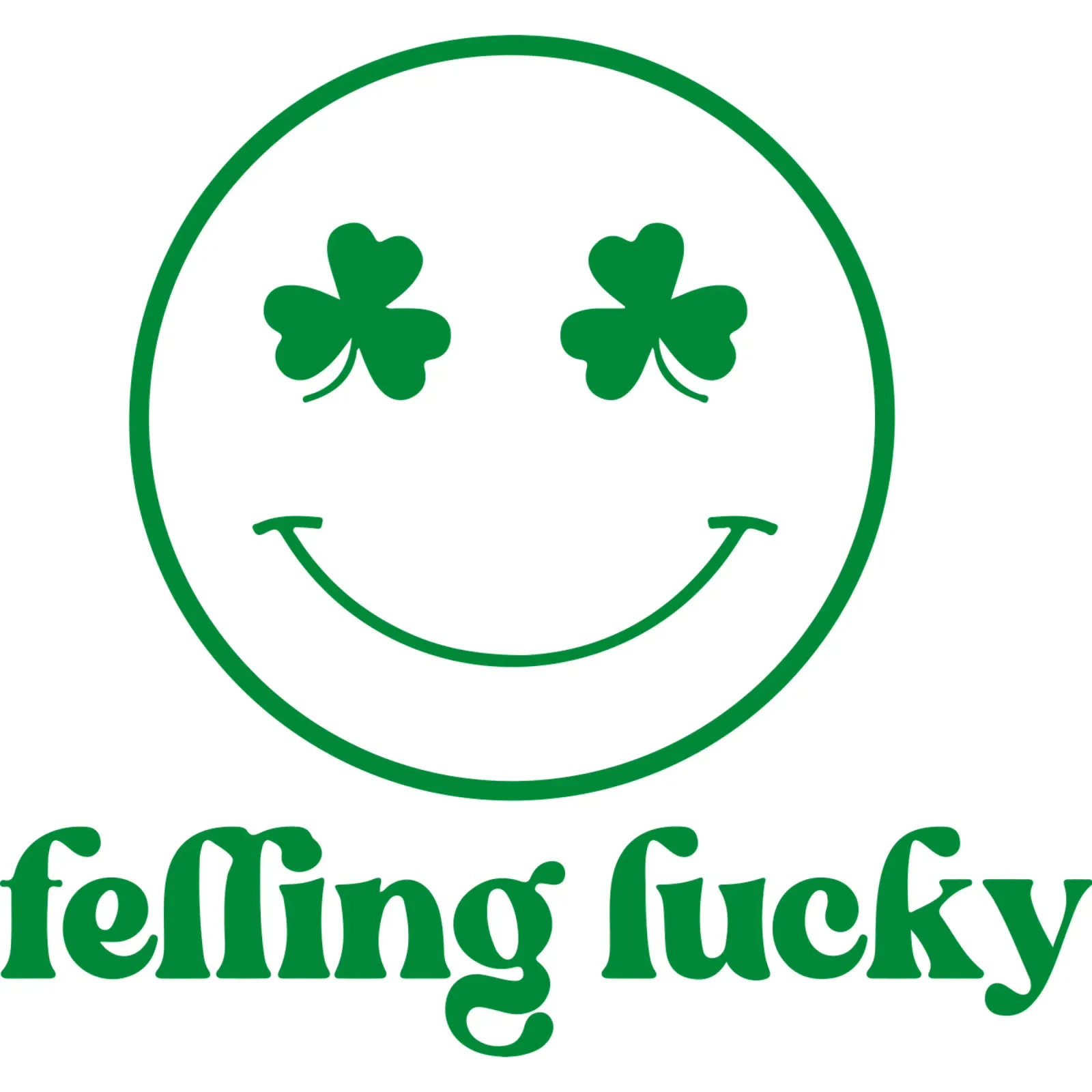 felling lucky st patrick smile emoticon funny art design pellicola backlit da onefeelshop