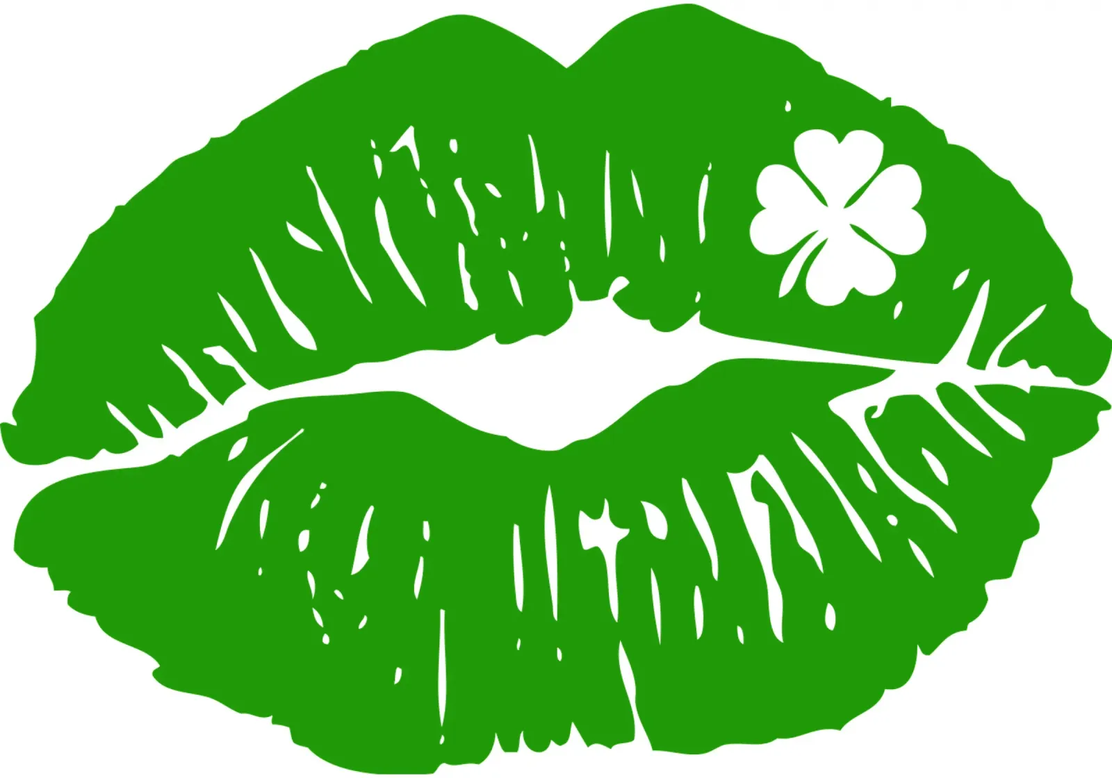 st patrick lippen iconisch kunstontwerp canvas van onefeelshop