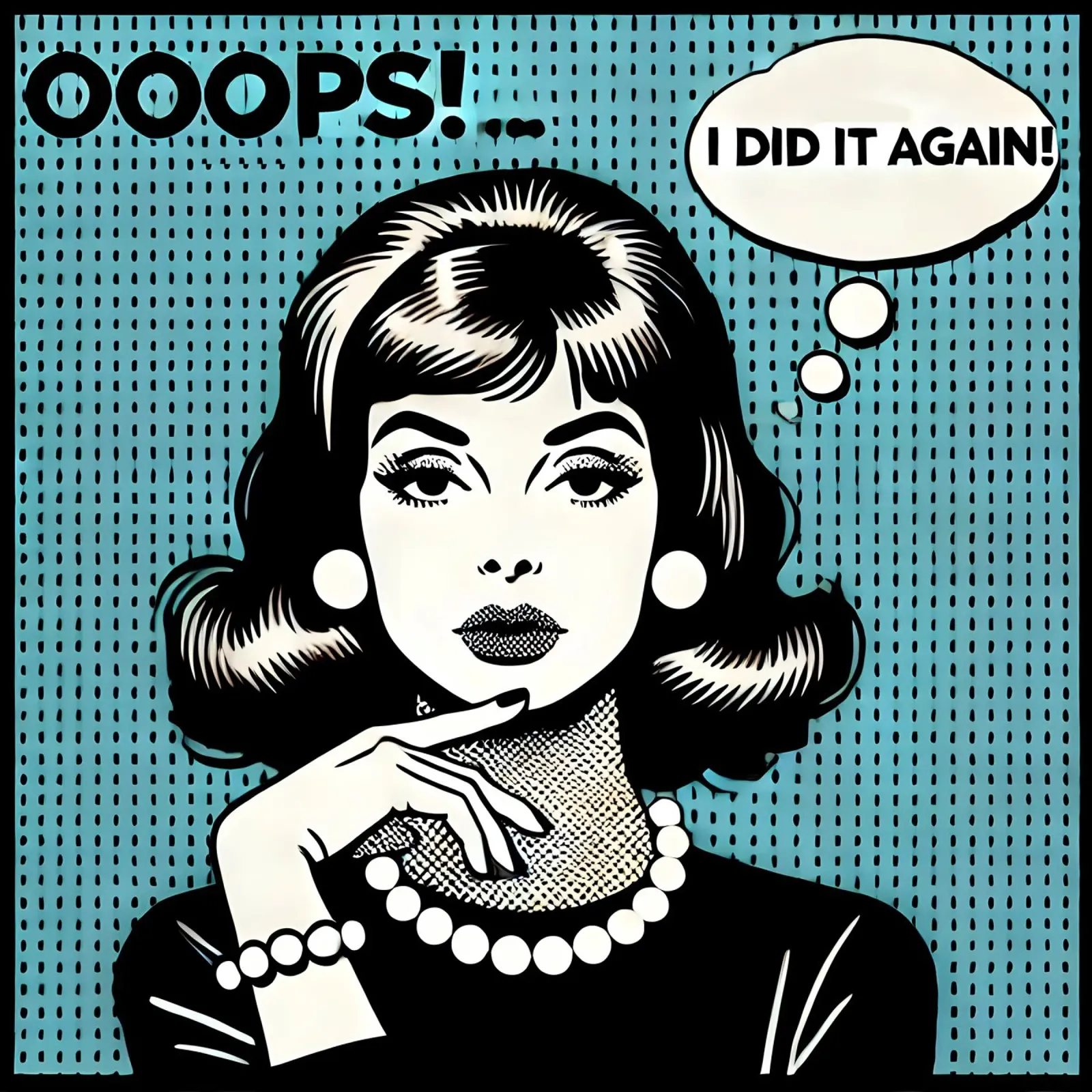 OOOPS  - Vintage-Posterdruck poster con telaio in plastica da posterprints-by-nomad