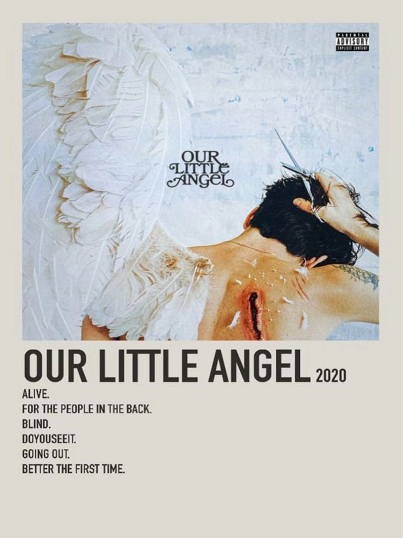 OUR LITTLE ANGEL 2020 poster con telaio in legno da SoundStudio
