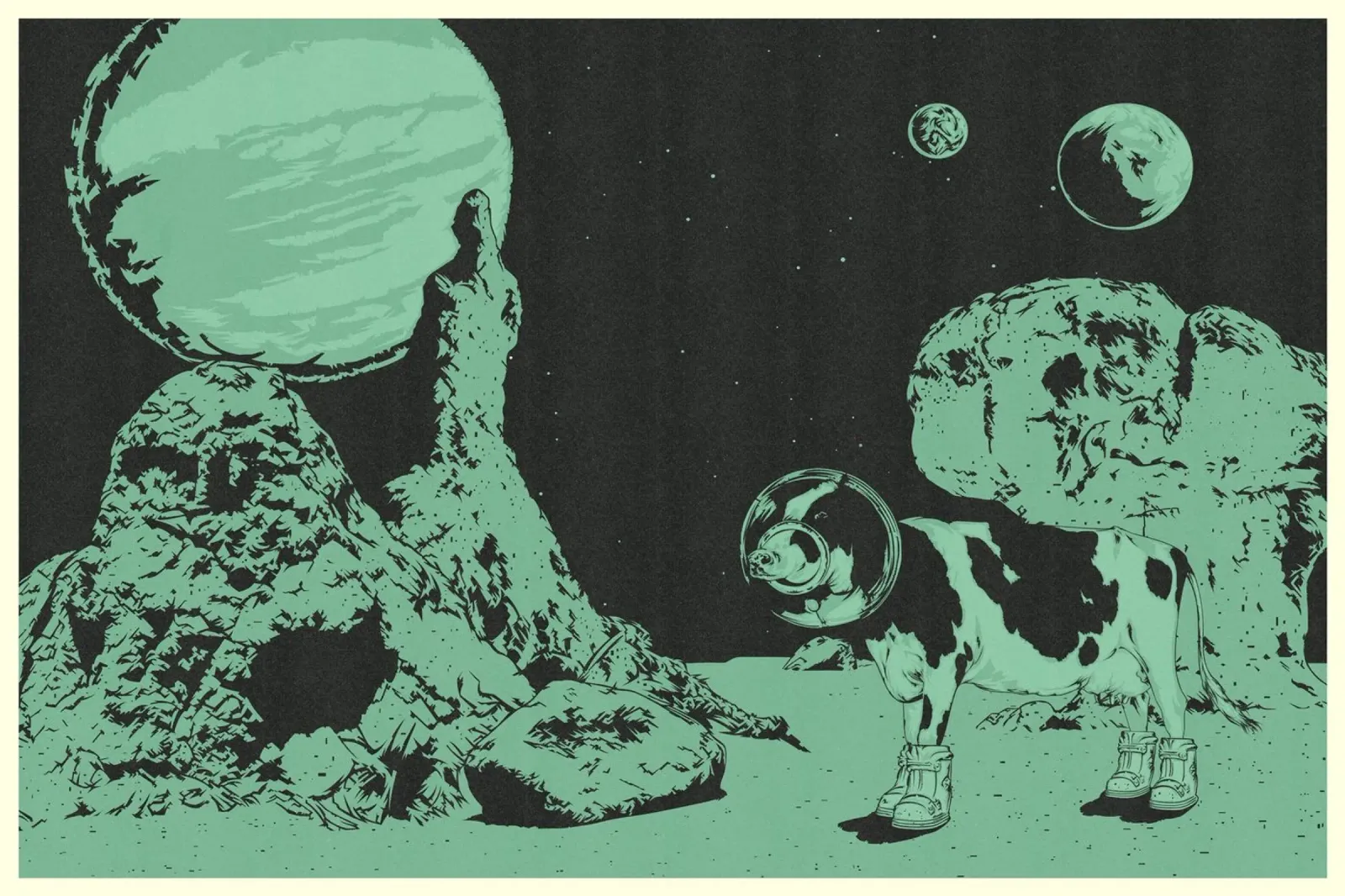 MUCCA SPAZIALE poster da Cranio Dsgn