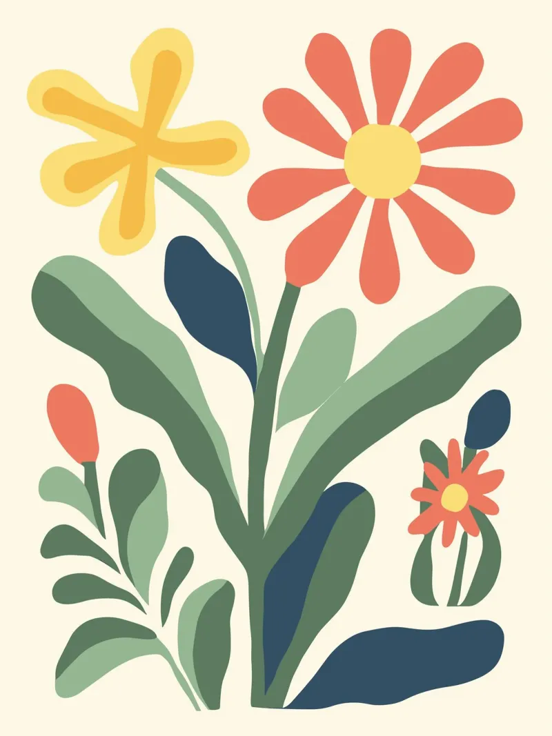Ilustración de un prado de flores hahnemühle de Whole©