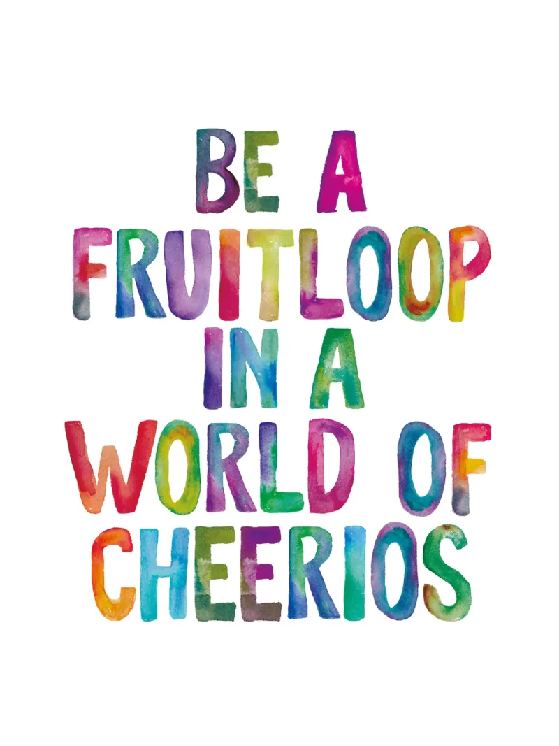 Essere un Fruitloop in un mondo di Cheerios pellicola backlit da THE MOTIVATED TYPE