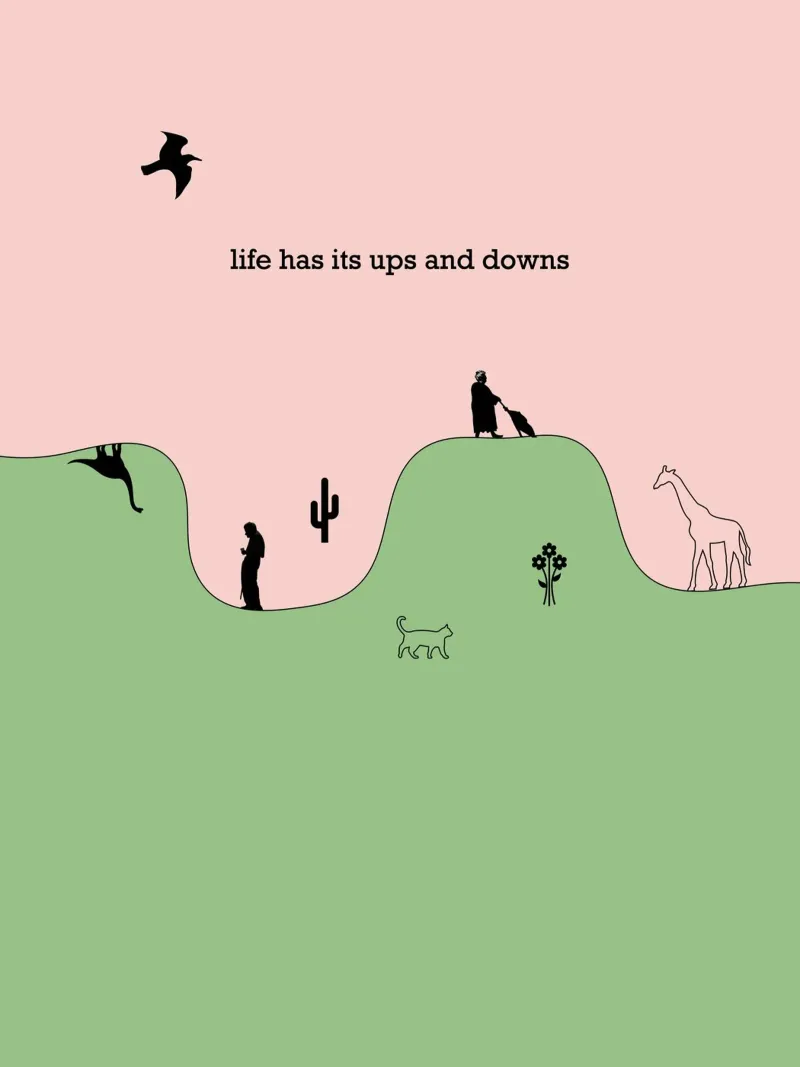 life has its ups and downs plexiglass da natural neutral