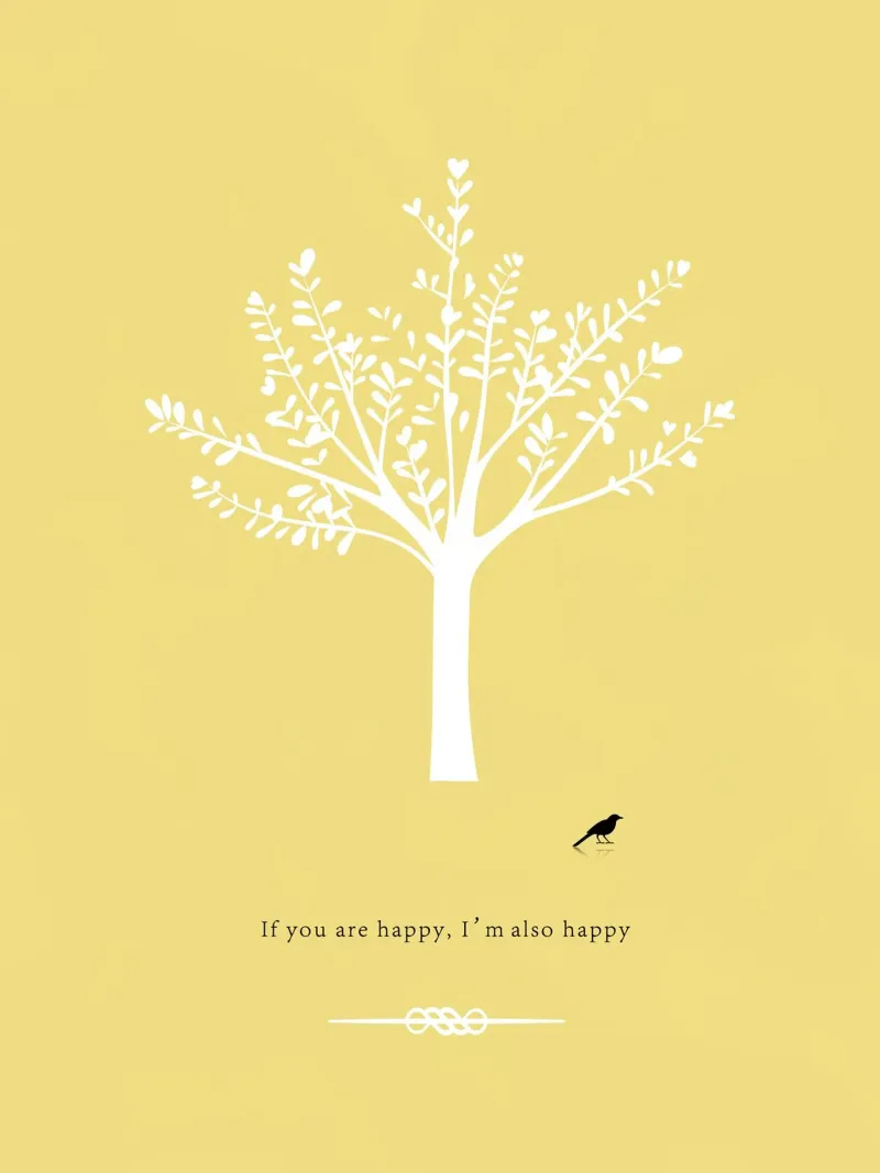 Tree and bird Hahnemühle von natural neutral