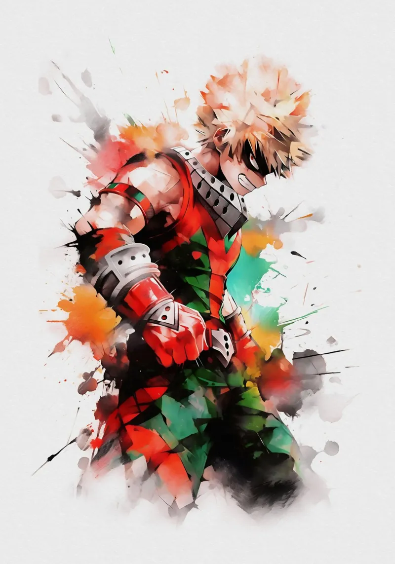 Bakugo Katsuki carta hahnemühle da CreativeStudio