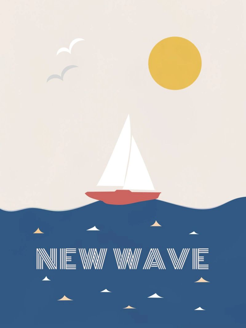 NEW WAVE Leinwand von natural neutral