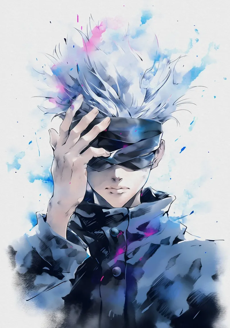 Gojo Satoru Jujutsu kaisen pellicola backlit da CreativeStudio