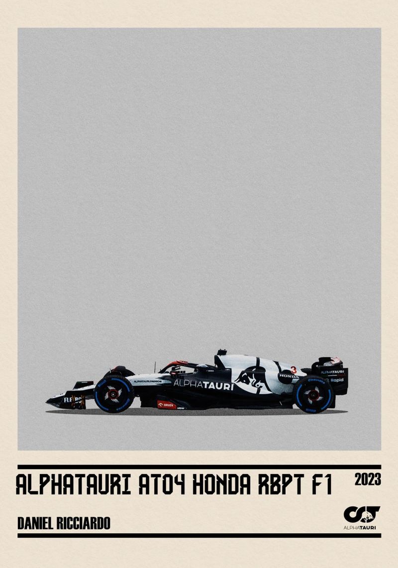 AlphaTauri AT04 Honda RBPT F1 10° Belgian GP poster de TheArtstudio