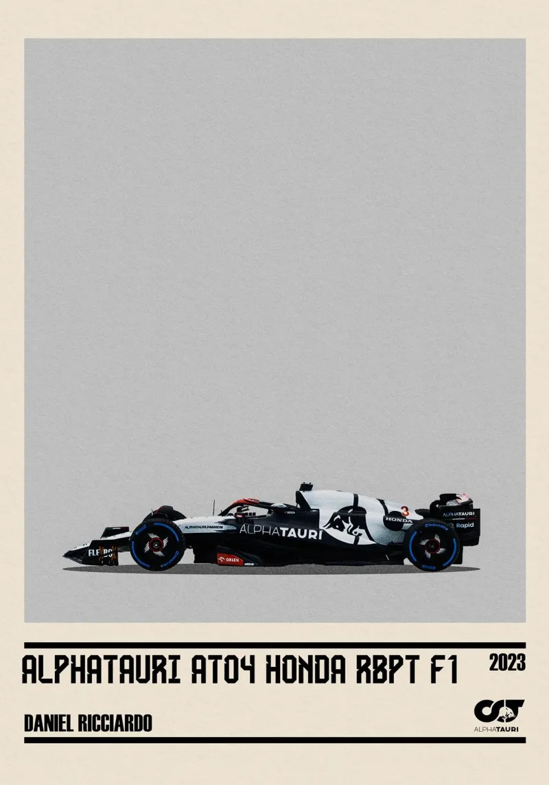 AlphaTauri AT04 Honda RBPT F1 10° Belgian GP carta hahnemühle da TheArtstudio