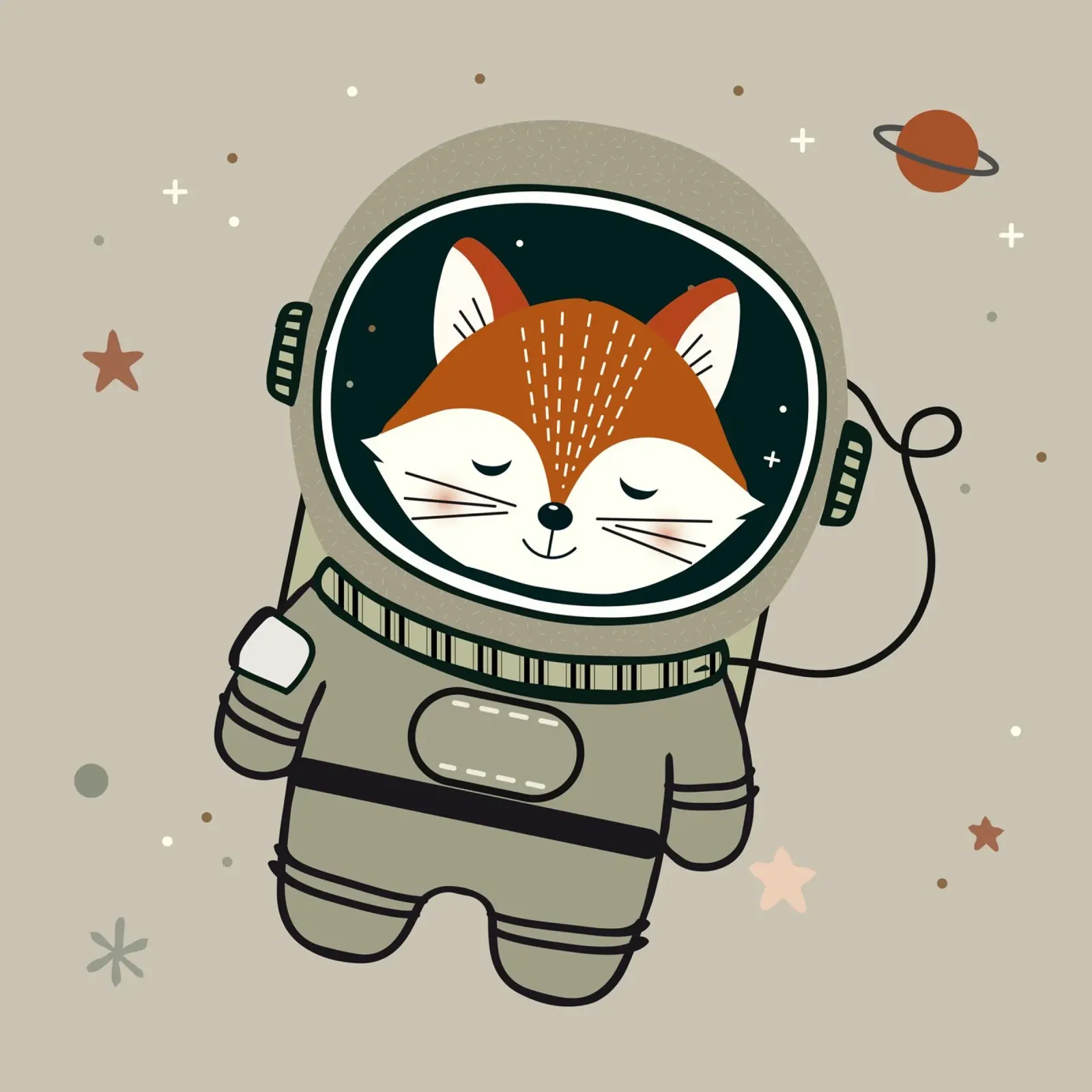 Fuchs Astronaut - Viaggio onirico nello spazio pellicola backlit da namosh