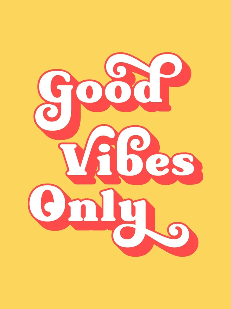 Good vibes only (Yellow tone) backlit film by Paigaam Studio