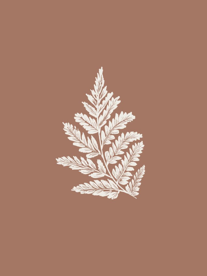 Simple Leaf Mocha Mousse Poster von anisillustration