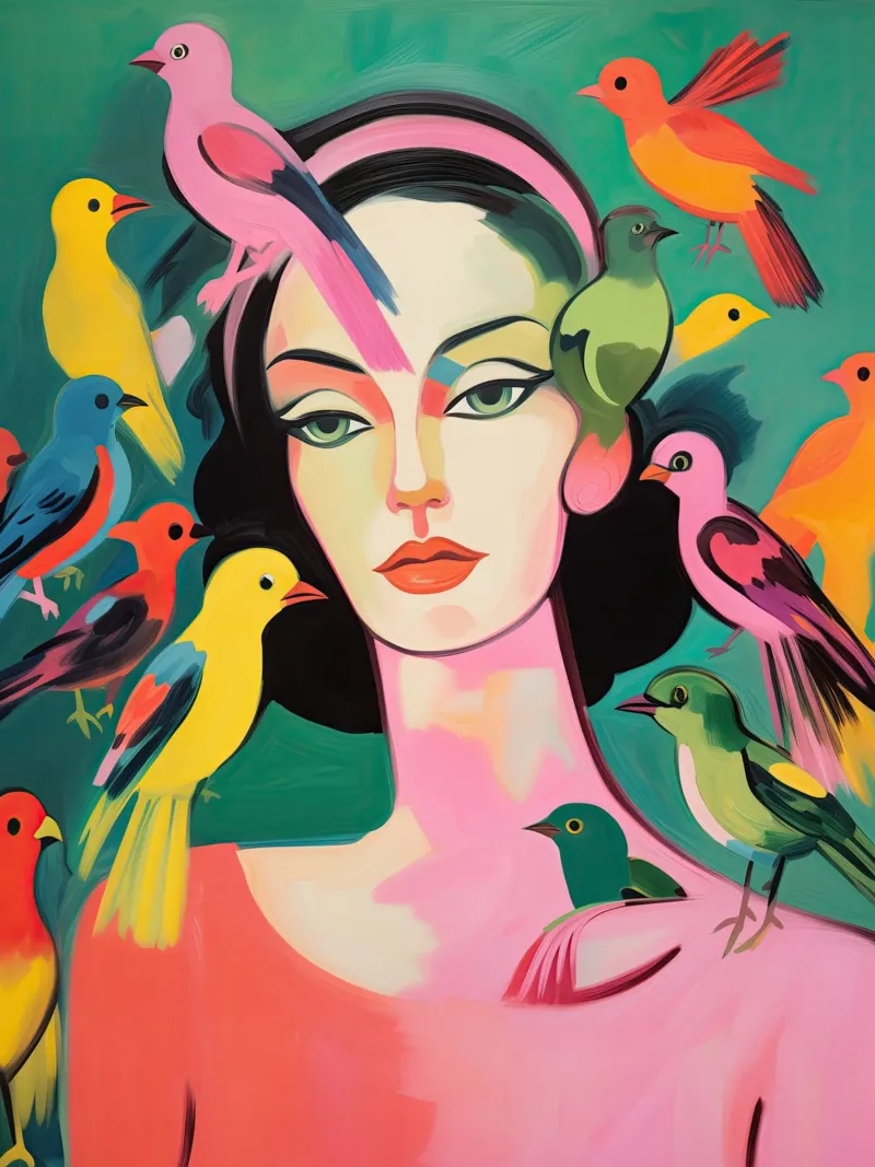 Le idee sono come gli uccelli poster con telaio in legno da Autofocus
