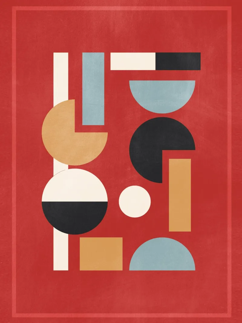 Forme geometriche astratte B2 carta hahnemühle da Gaite