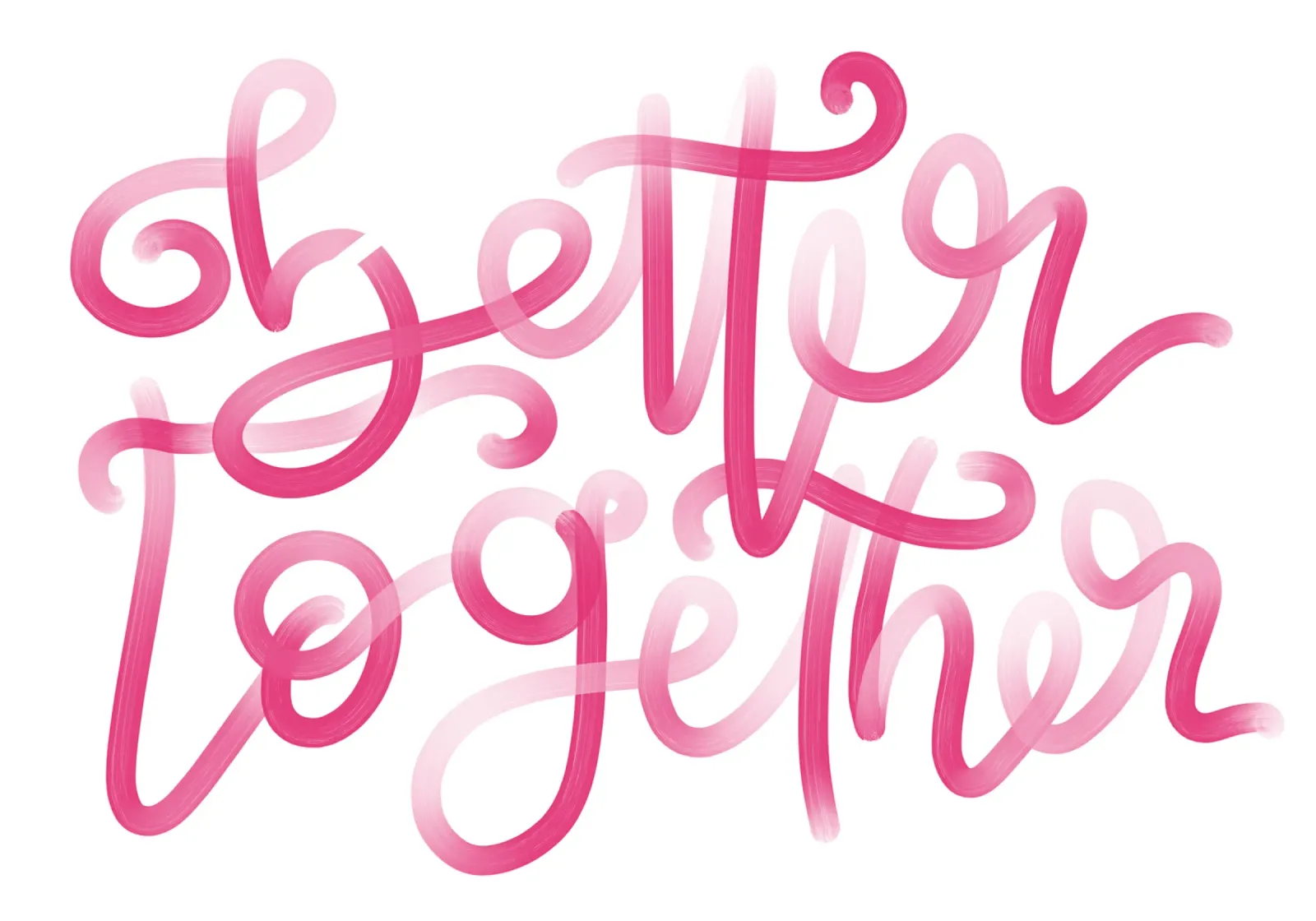 Better Together poster con telaio in plastica da LIMITED EDITION LETTERS