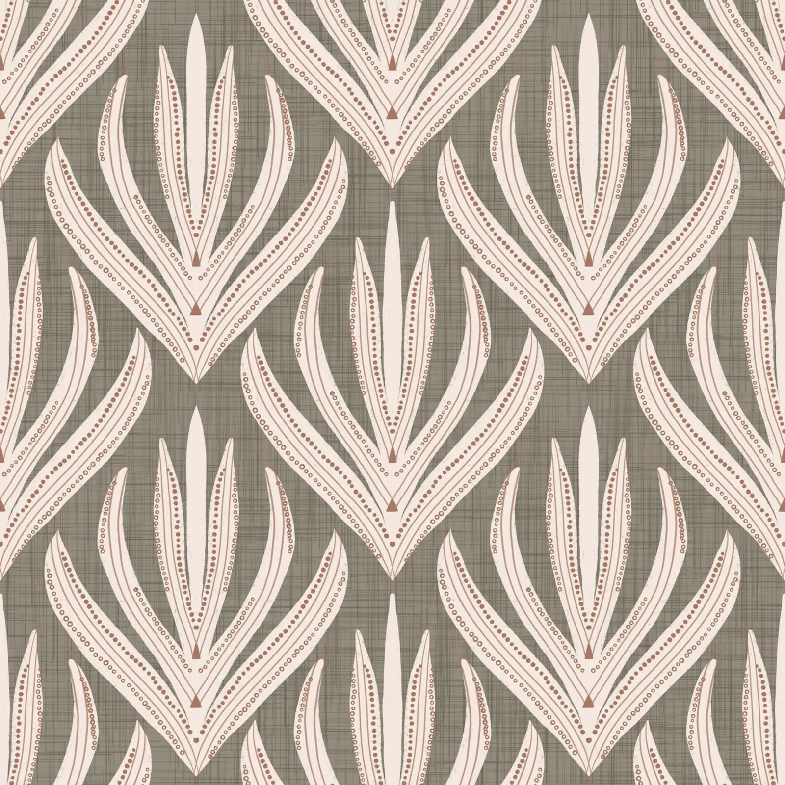 Retro Folk Leaf Laurel Oak PANTONE 17-0610 - Mid Century Mod pellicola backlit da susanacosta