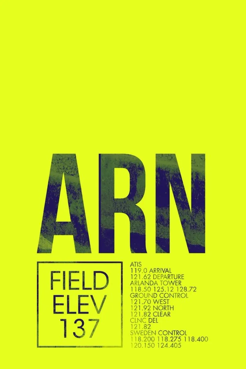 ARN Stockholm poster con marco de plástico de 08left