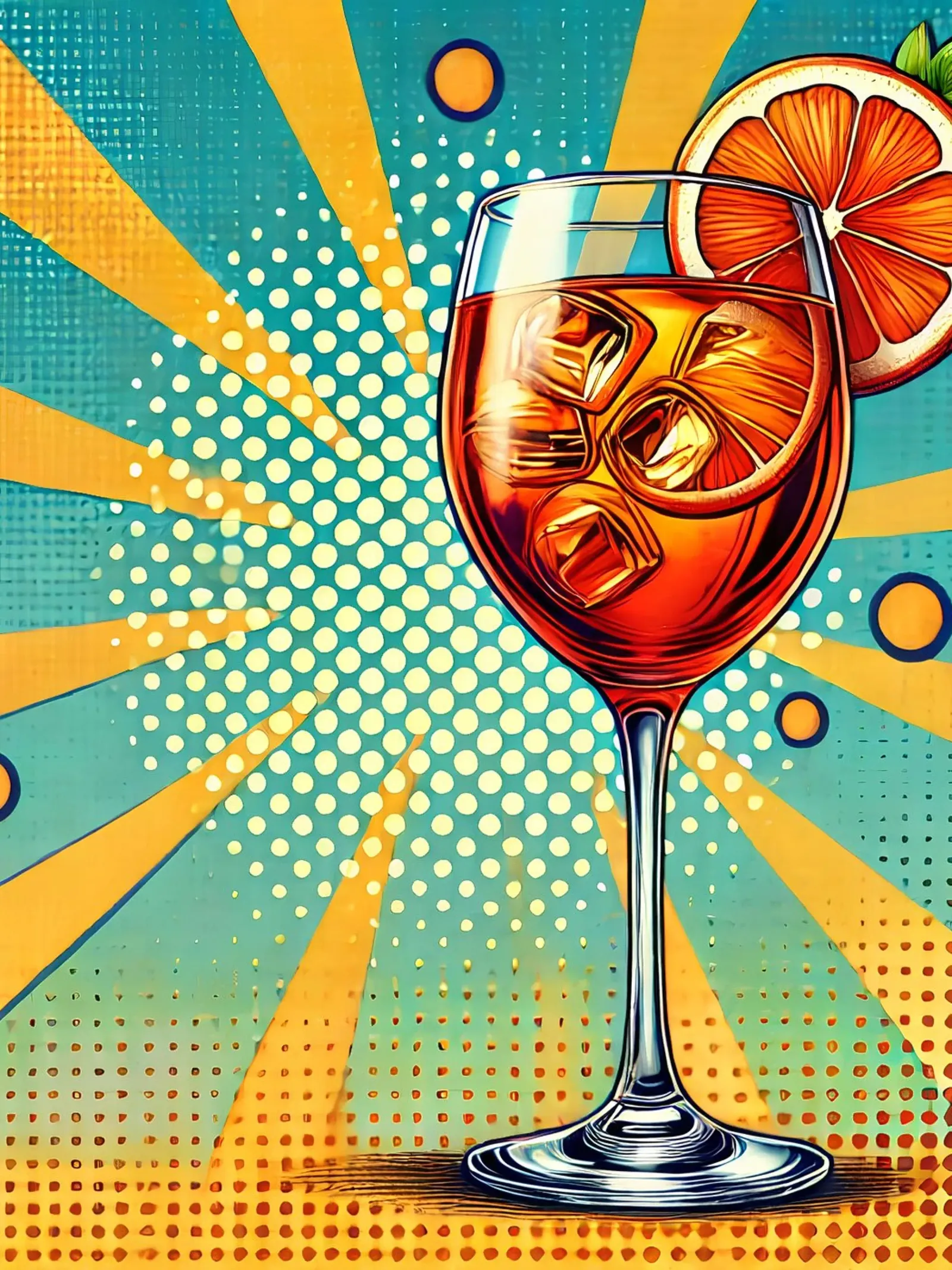 Aperol Pop Art pellicola backlit da Digital Naive