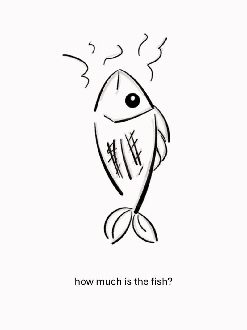 "How Much Is the Fish?" – Sketch plexiglass da B Art