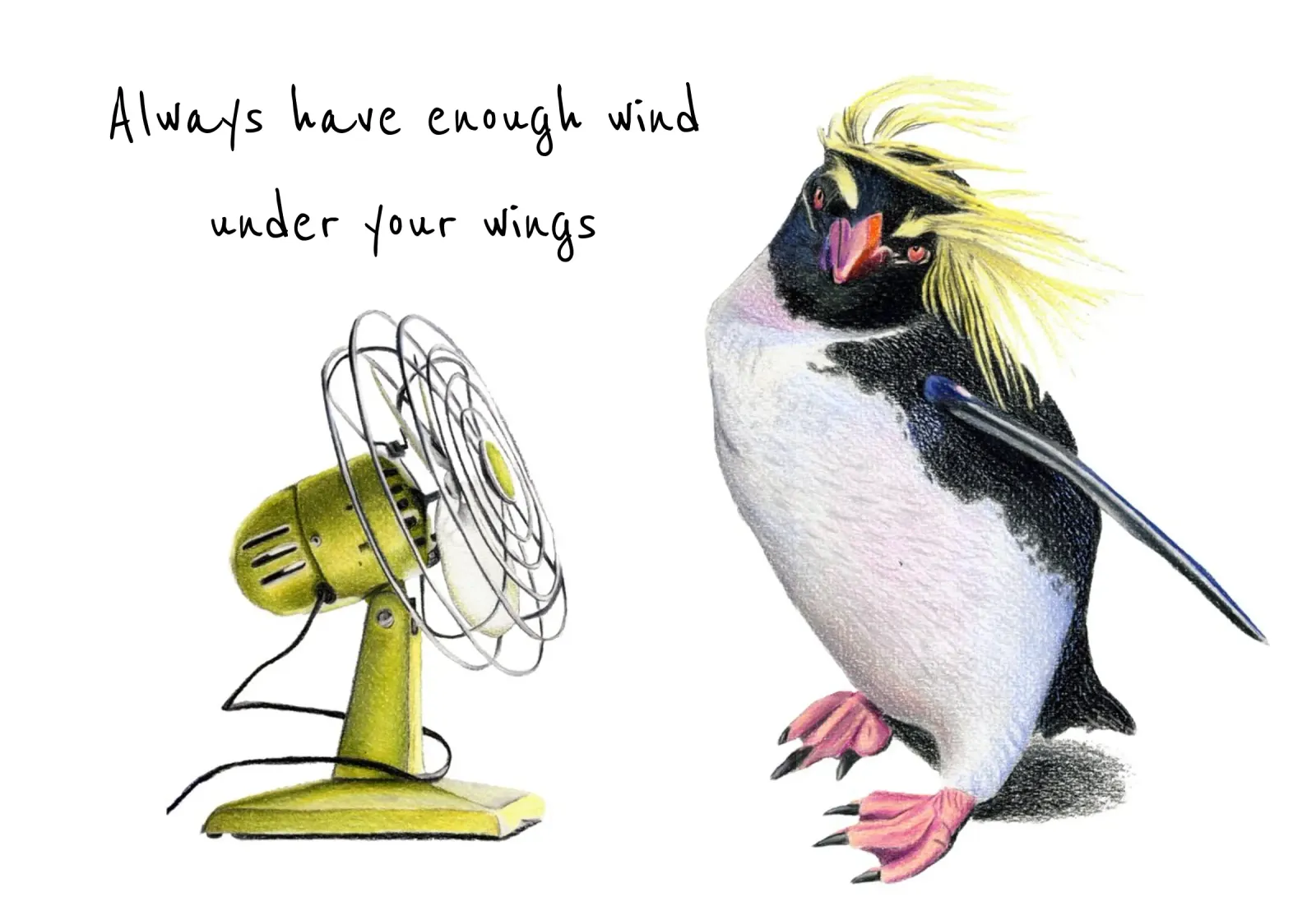 Always have enough wind under your wings canvas by Graphit und Farbe