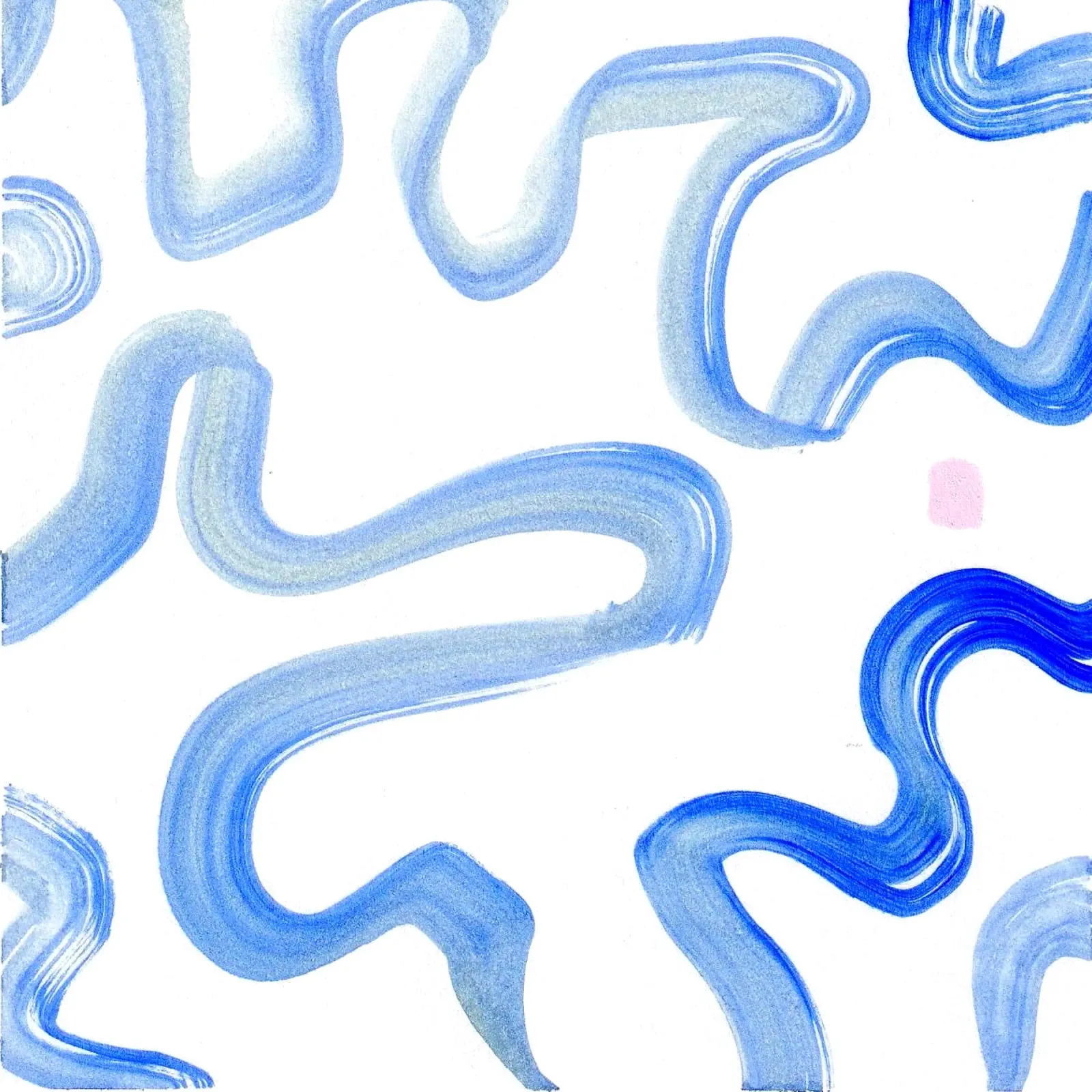 Lines of Blue hahnemühle by Jasmyncheng