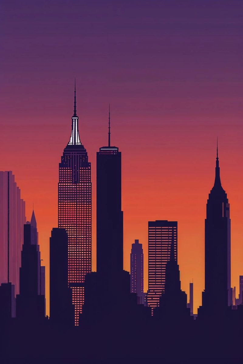 Empire State Building in Minimalist Contrast plexiglass da AlbertKlee