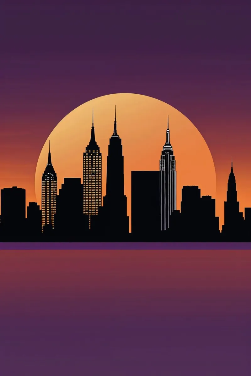 New York City: Skyline Elegance at Dusk Hahnemühle von AlbertKlee