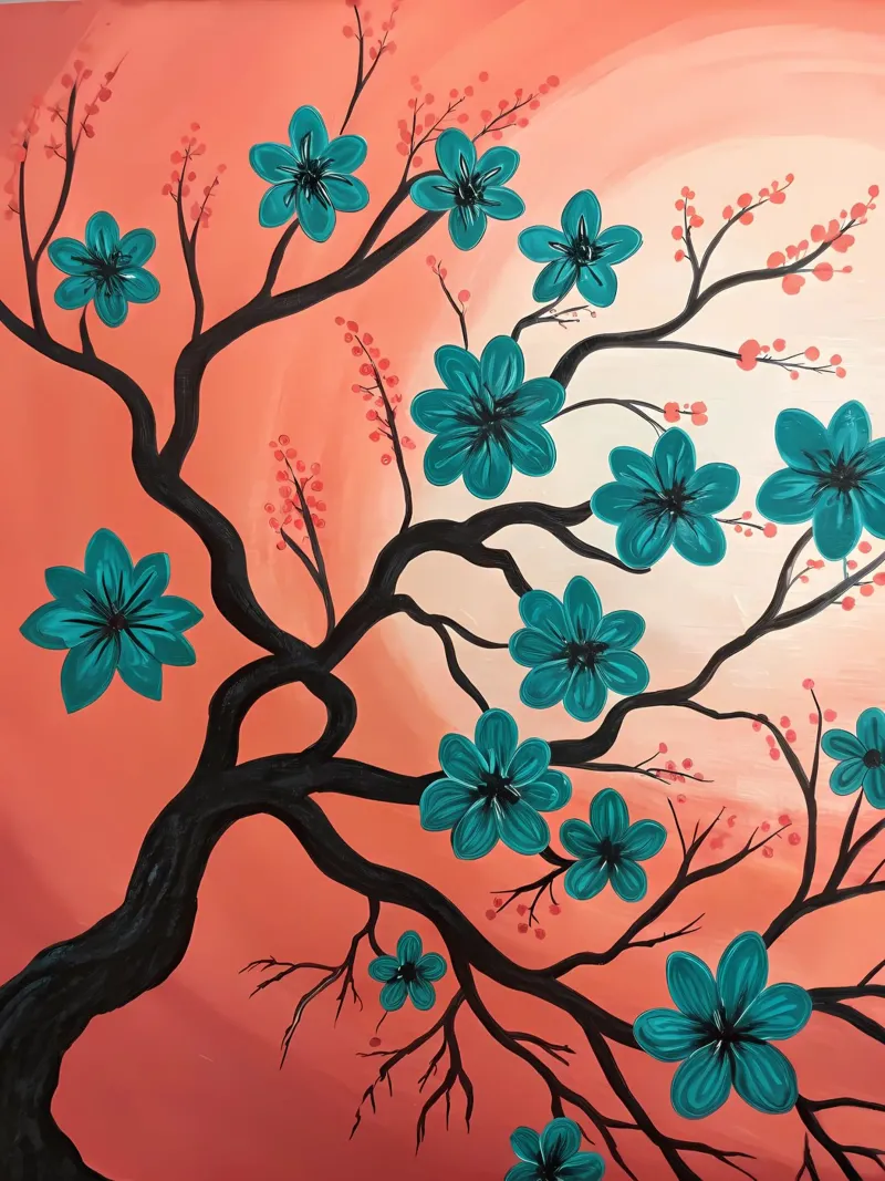 Albero di fiori di alzavola alluminio dibond da Artistic-shop
