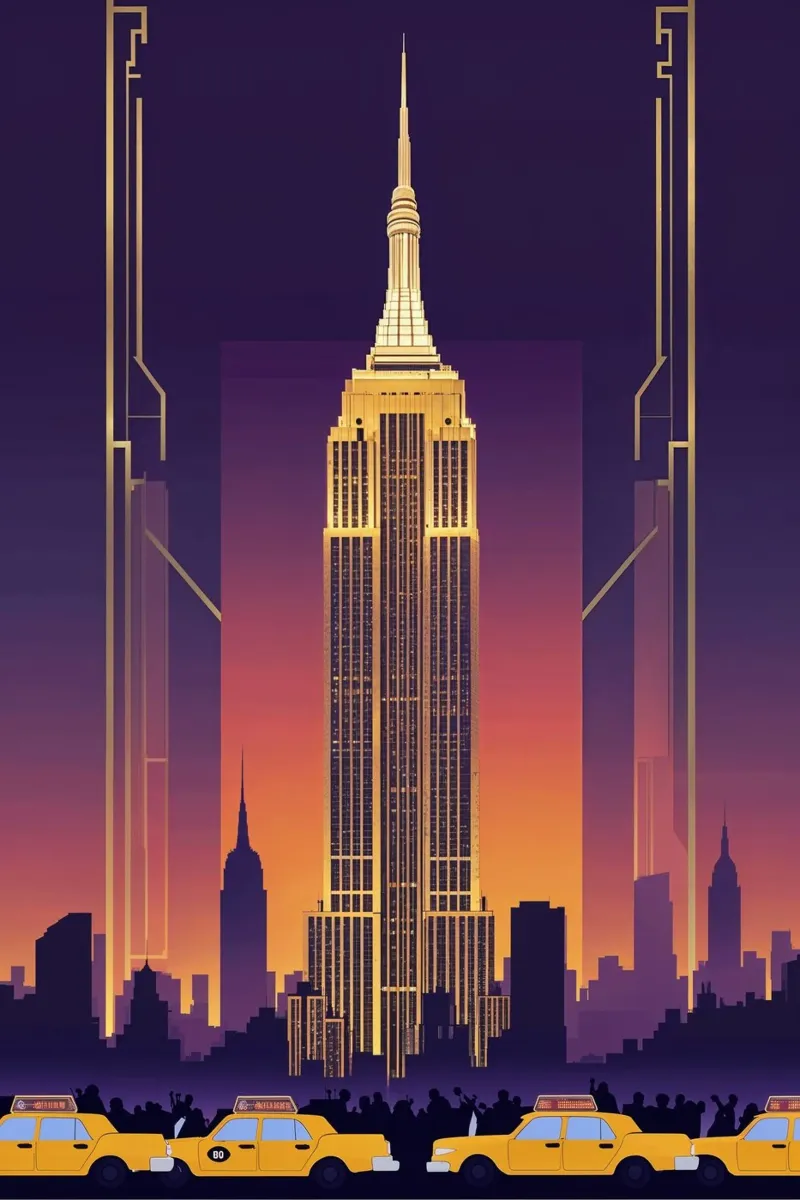 Golden Majesty of the Empire State Building carta hahnemühle da AlbertKlee