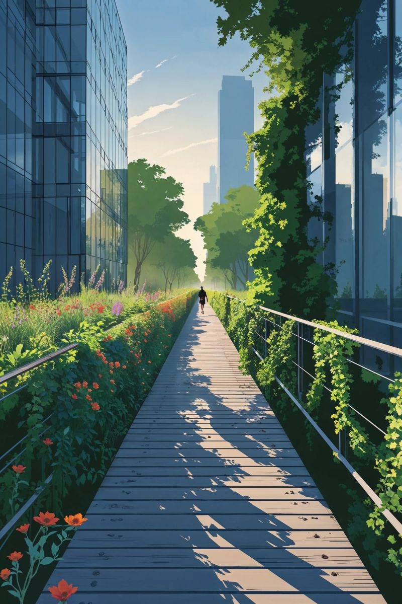High Line Perspective: A Path Through Nature poster da AlbertKlee
