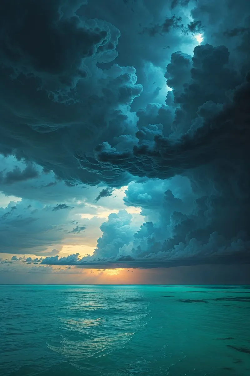 Tranquil Waters Beneath Storm Clouds carta hahnemühle da AlbertKlee