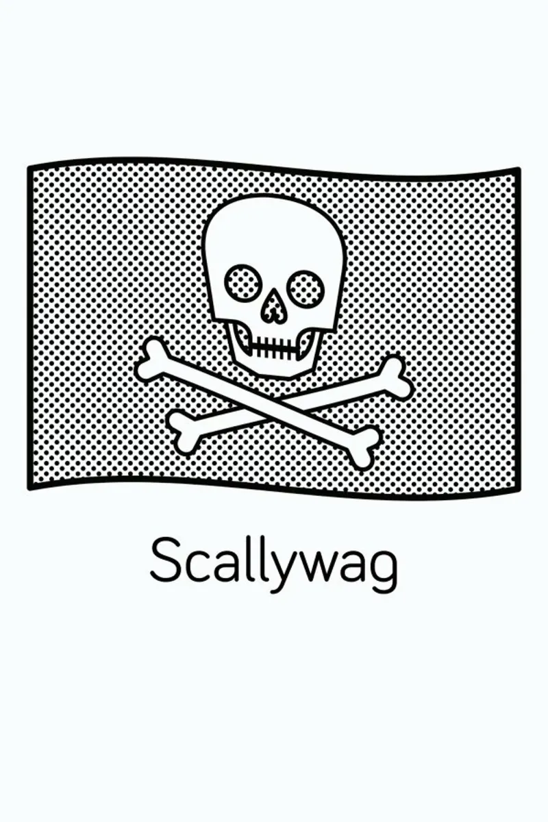 Scallywag poster con telaio in legno da Chris Wharton