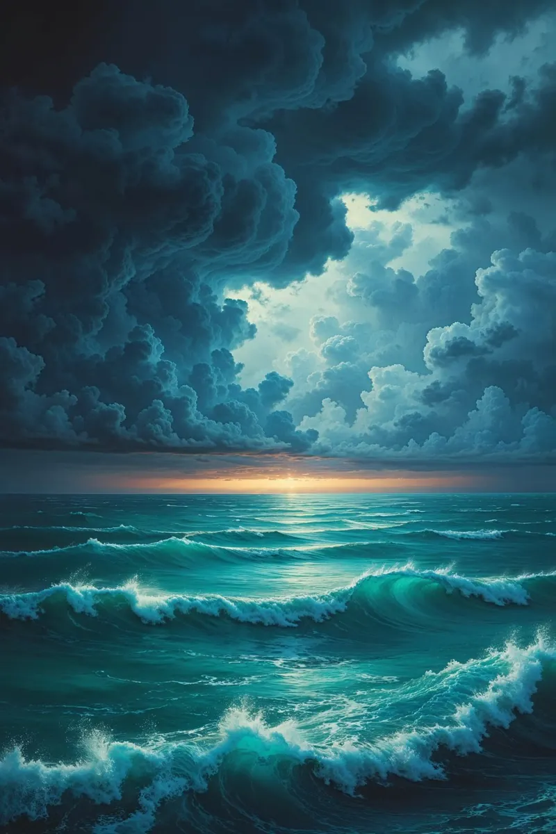 Vortex Clouds Over Ocean carta hahnemühle da AlbertKlee