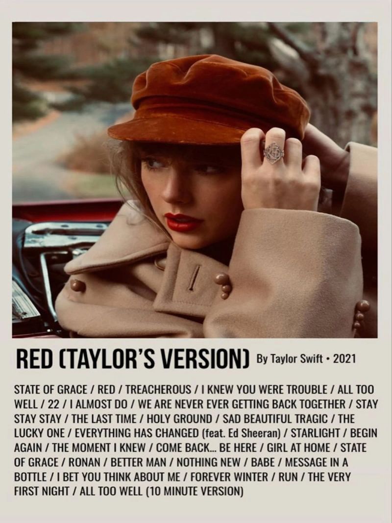 RED (TAYLOR'S VERSION) By Taylor Swift • 2021 plexiglass da SoundStudio