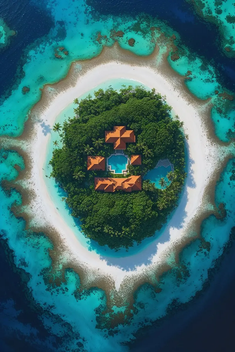 Luxury Oasis on Private Island carta hahnemühle da AlbertKlee