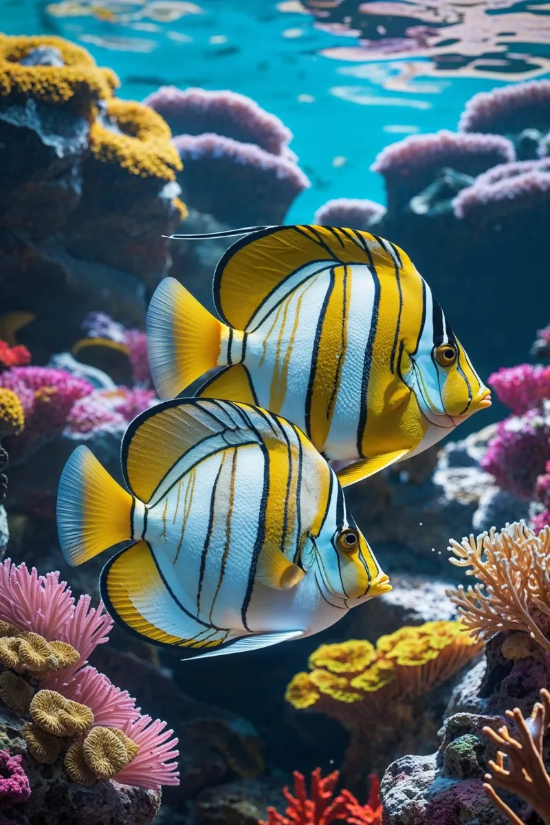 Butterflyfish in a Reef Paradise alluminio dibond da AlbertKlee