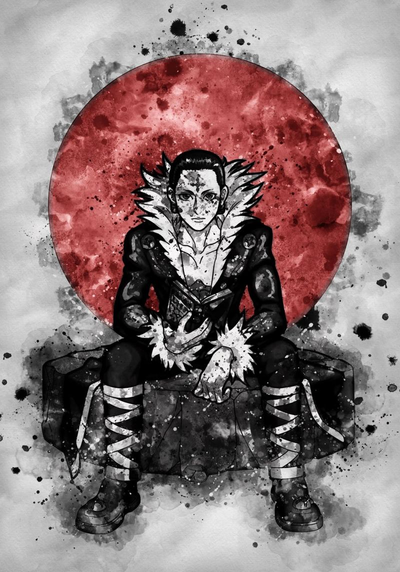 Chrollo Lucilfer alluminio dibond da Neonartstudio