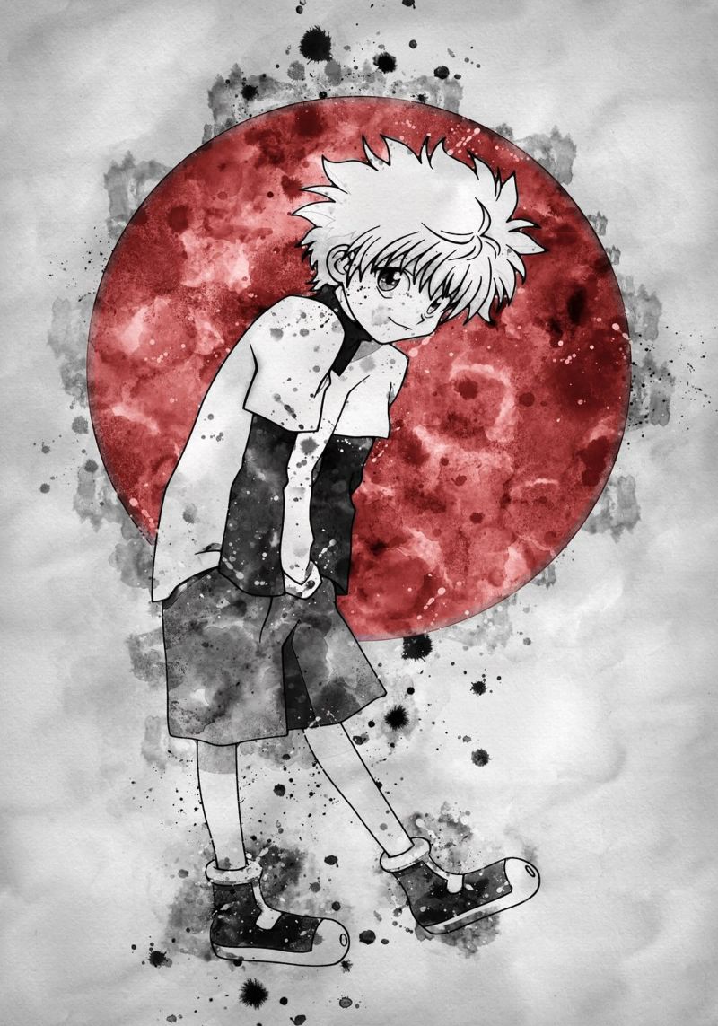 Zoldyck Killua pellicola backlit da Neonartstudio