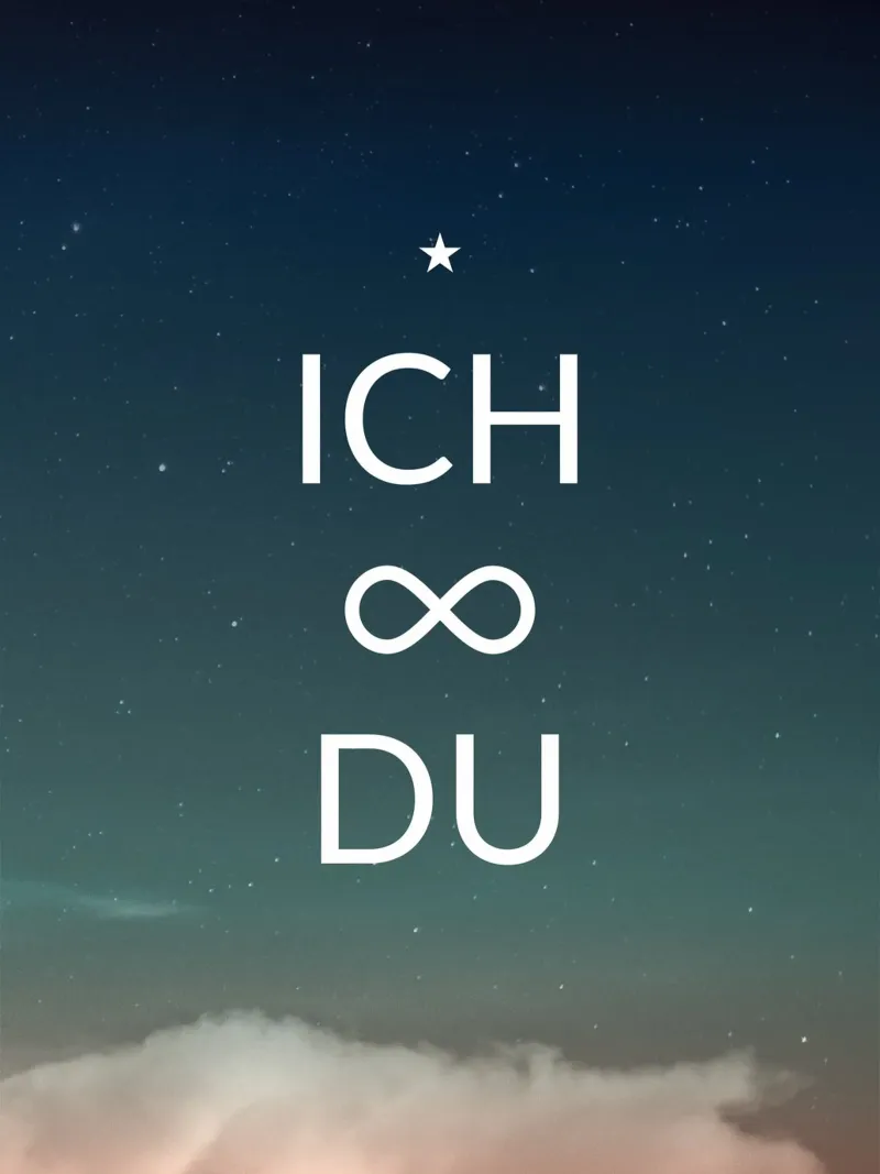 ICH UNenDlich DU poster con telaio in alluminio da UN-TYPISCH