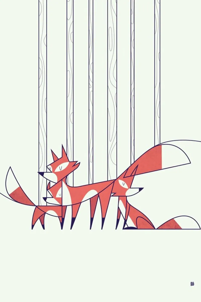 Foxes pellicola backlit da Ale Giorgini