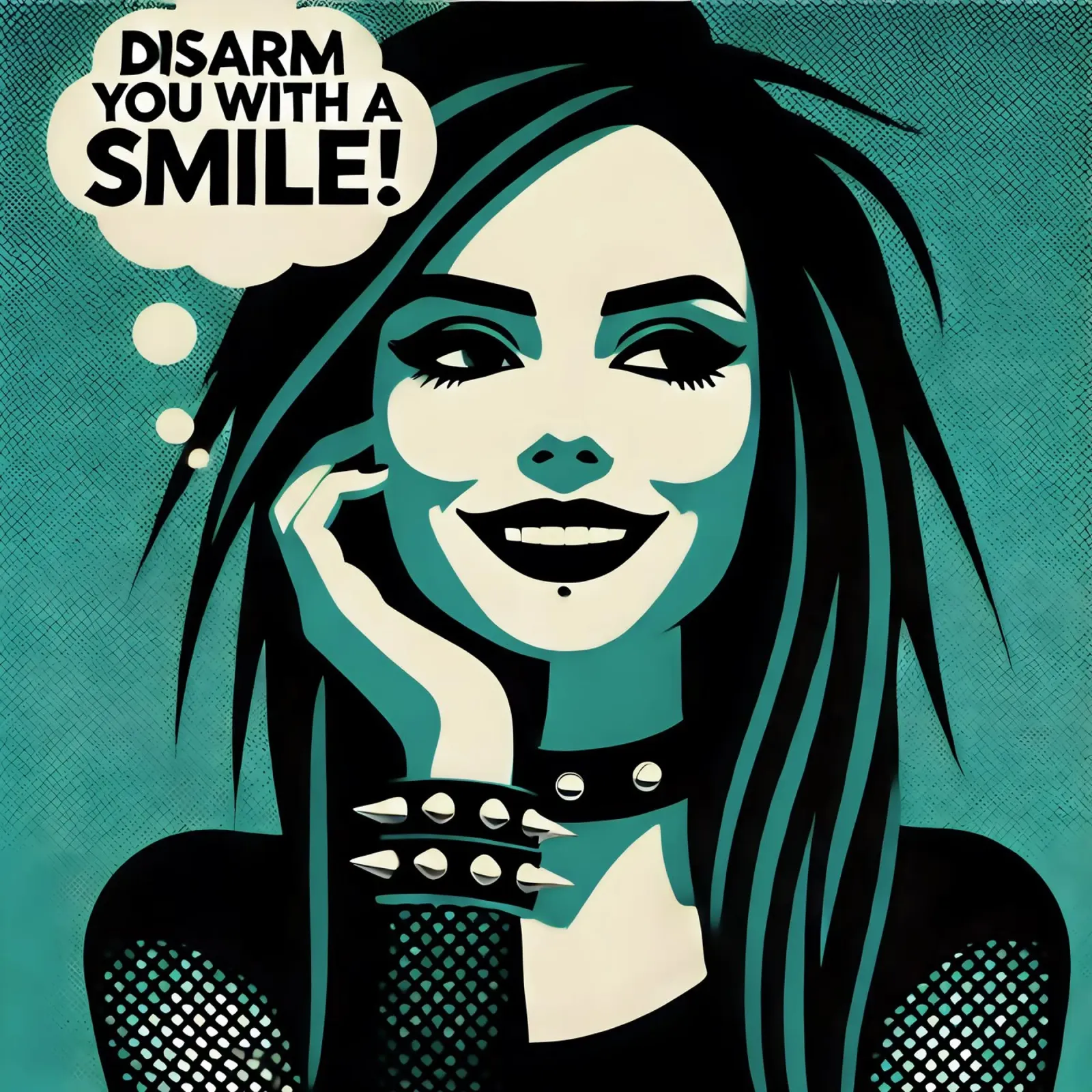 Disarm you with a smile - Vintage-Posterdruck carta hahnemühle da posterprints-by-nomad