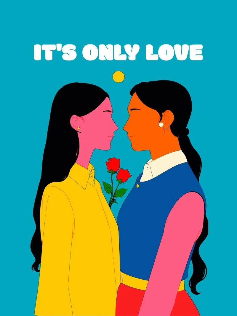 It's only Love poster con telaio in alluminio da Signorino