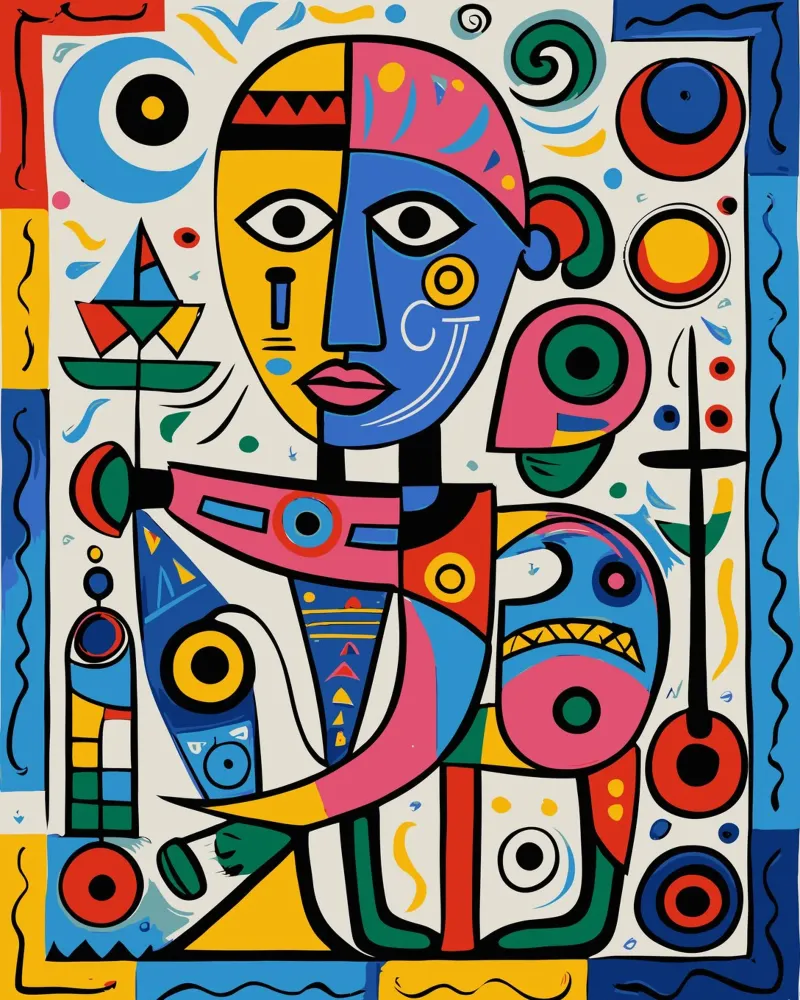 Blue Esoteric Graffiti Cubist pellicola backlit da Signorino