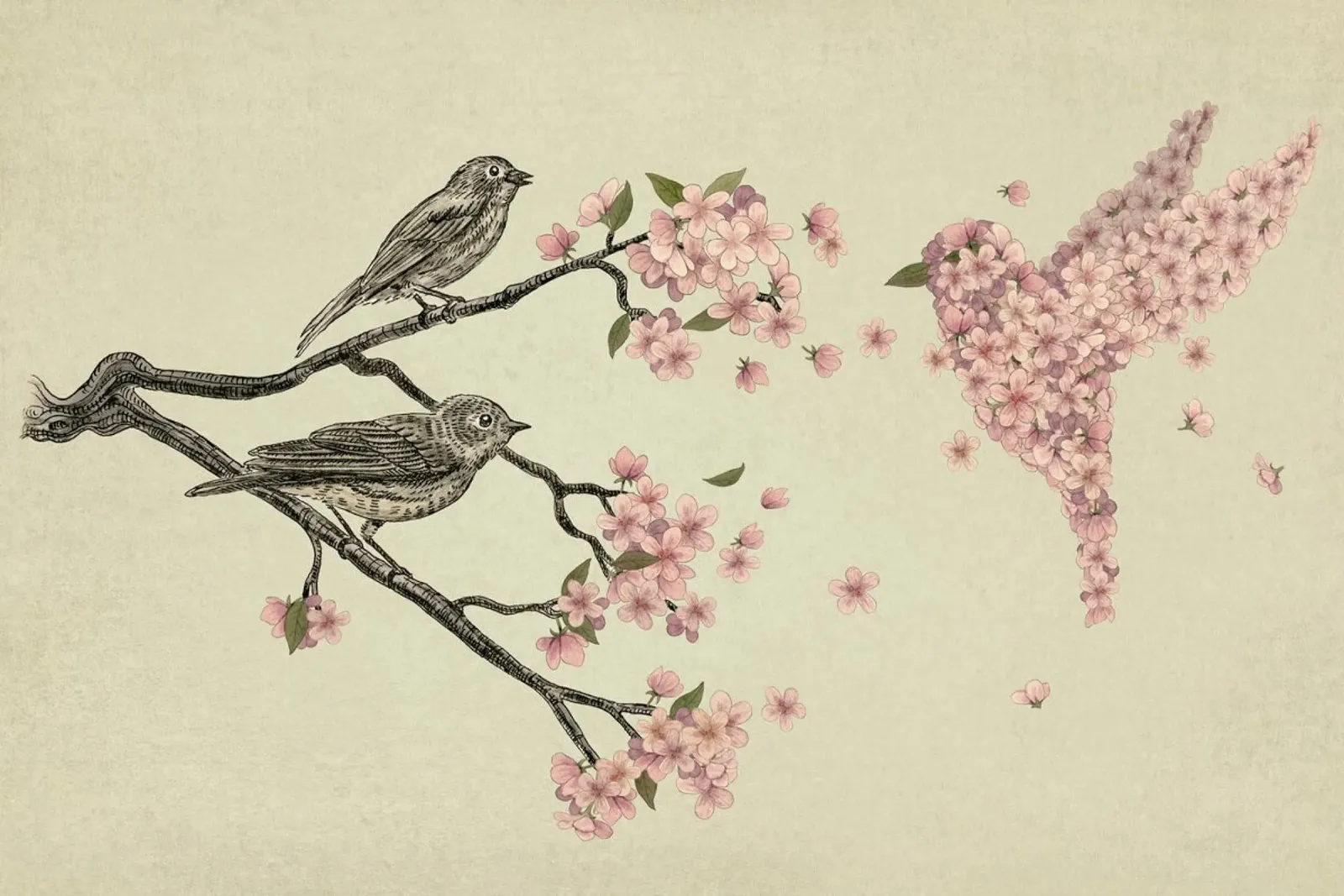 Blossom Bird plexiglass da Terry Fan
