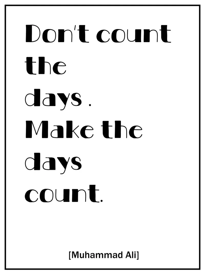 Poster citation inspirante de Muhammad Ali poster by Wall of Words