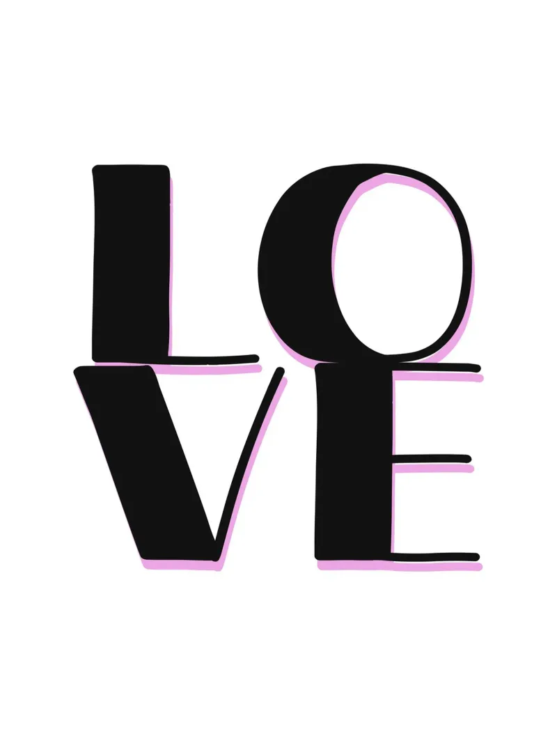 Poster "LOVE" Minimalist forex plate by Wall of Words