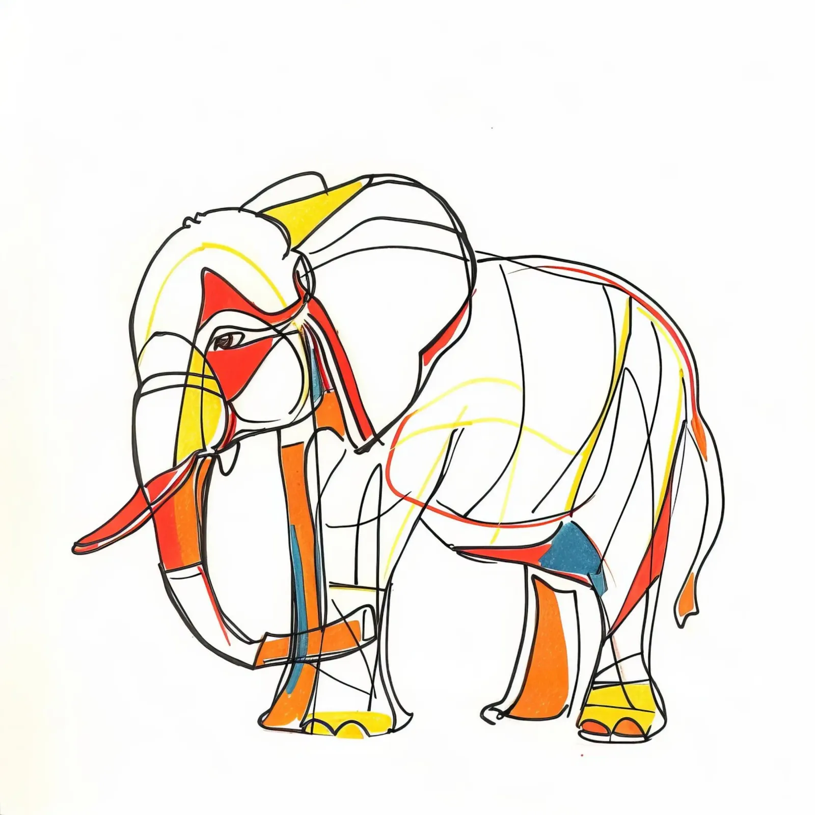 ANIMAUX MAJESTUEUX DESSIN AU TRAITS carta hahnemühle da Art Digital Visuel