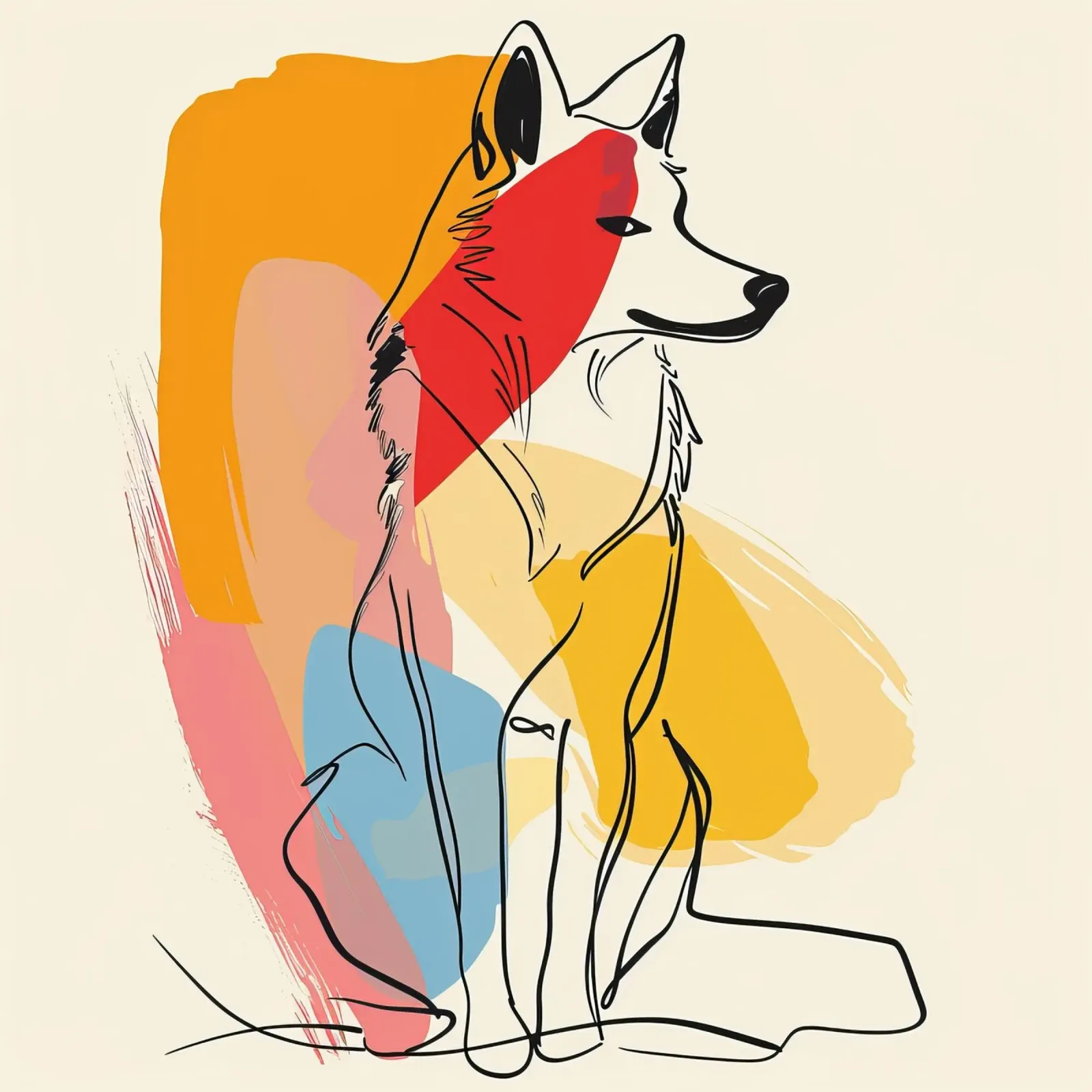 DIBUJOS LINEALES DE ANIMALES MAJESTUOSOS poster de Art Digital Visuel